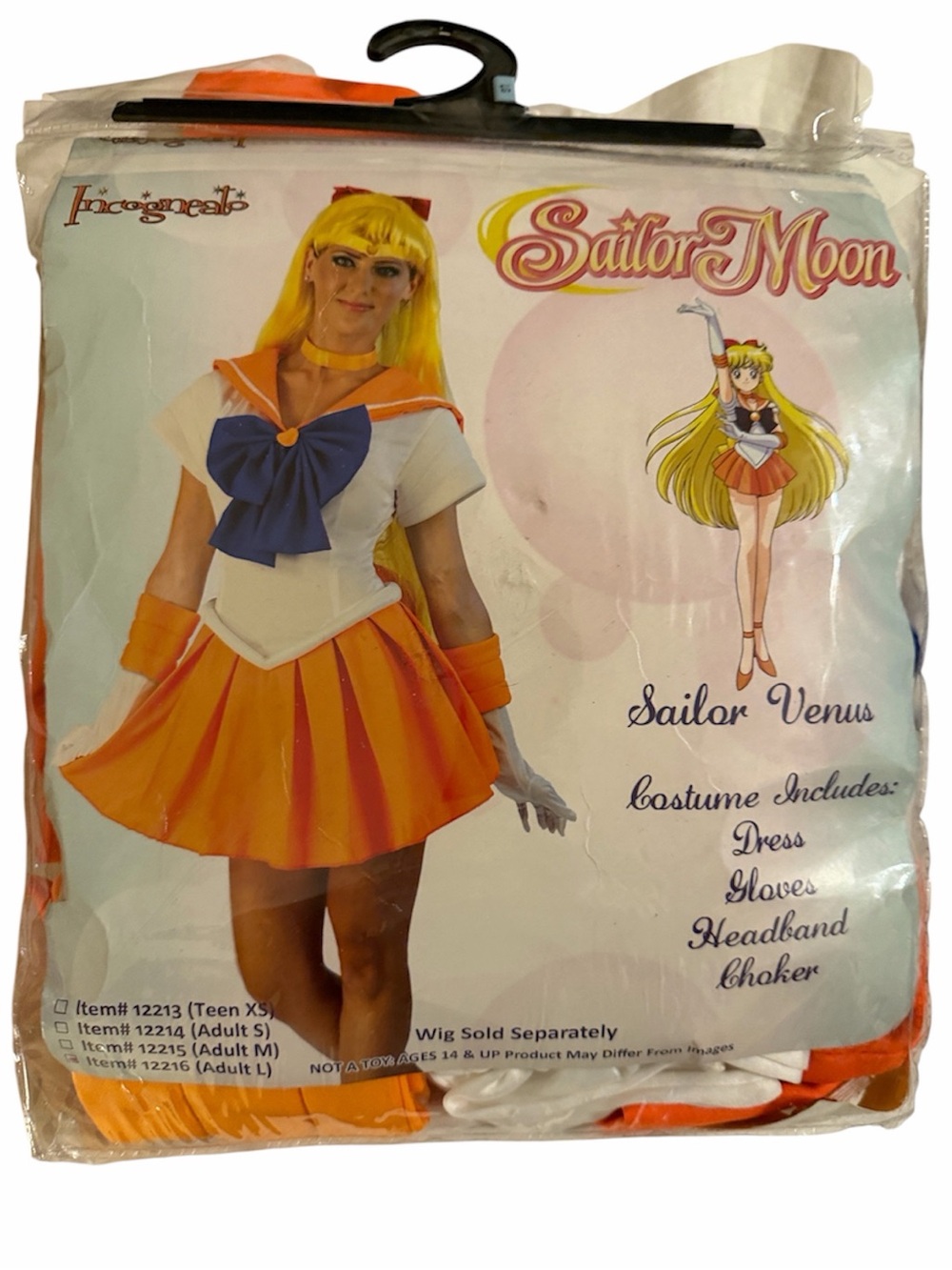 Sailor Moon Cosplay Outfit Incogneato Halloween Sailor Venus Costume Adult Large